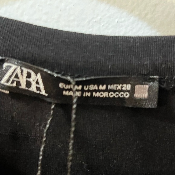 Nwt- zara- belted contrast midi dress -M - Picture 6 of 6